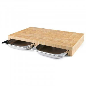 Wooden Cutting Board - 2 x GN 1/2 Drawers - Lacor