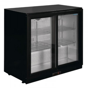 Arrière-Bar Preto 2 Portas Deslizantes 180 Garrafas - 208 L - POLAR
