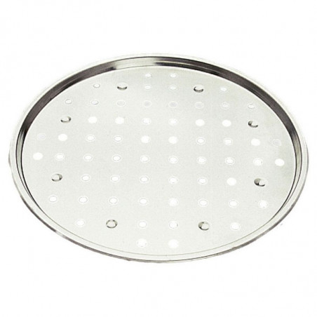 Tabuleiro de Pizza Perfurado em Ferro Branco - Ø 340 mm - GOBEL