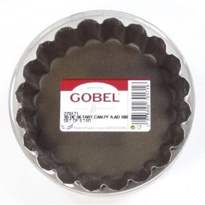 Moule à Tartelette Ronde Cannelée -  Ø 100 mm - Lote de 6 - TELLIER