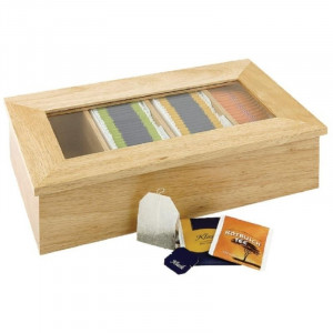 Tea Box in Hevea Wood 335 x 200 mm - Olympia - Fourniresto
