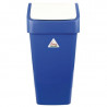 Caixote do lixo azul em polipropileno com tampa basculante 50 L - Scot Young - Fourniresto