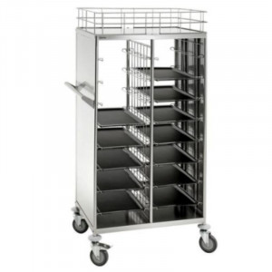 Trolley with Trays 443 x 343 mm and GN 1/1 Containers - 2 x 8 Levels