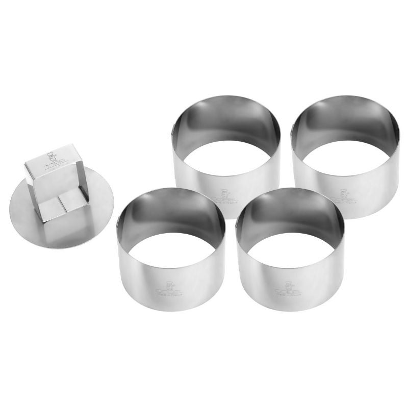 Cercle en Inox avec Poussoir - Ø 70 mm - Lot de 4 - Tellier