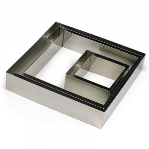 Square Stainless Steel Pastry Frame - 20 x 20 mm - Tellier