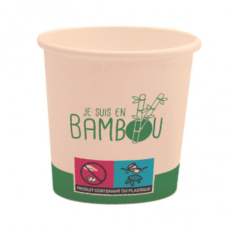 Copo Biodegradável "Eu Sou de Bambu" - 10 cl - Lote de 50