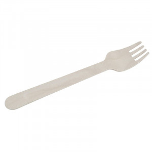 Birch wood fork - 160 mm - Pack of 100