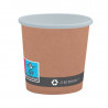 Gobelet Recyclable Carton Couleur Kraft Intérieur Blanc - 10 cl