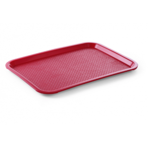 Rectangular Fast Food Tray - Small Size 265 x 345 mm - Red