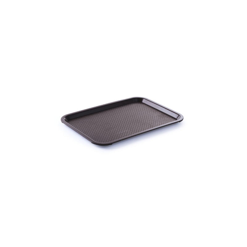 Plateau Rectangulaire Fast Food - Petit Modèle 265 x 345 mm - Marron