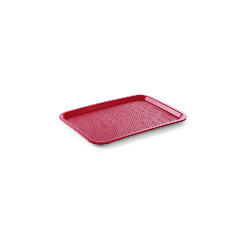 Plateau Rectangulaire Fast Food - Grand Modèle 450 x 350 mm - Rouge- Rouge