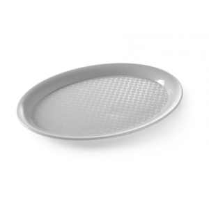 Oval Fast Food Serving Tray - Gray