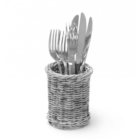 Round Cutlery Basket - Gray