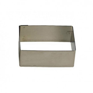 Stainless Steel Rectangle Cookie Cutter - 100 x 30 x 30 mm