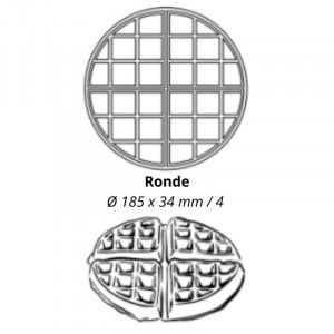 Gaufrier Professionnel Tournant - Ronde 4 x 8 Krampouz WECACD