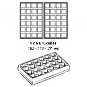 Professional Waffle Maker with 90° Opening - 4 x 6 Brussels