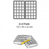 Professional Waffle Maker with 90° Opening - 4 x 6 Fruits