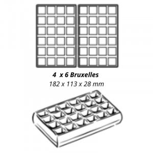 Professional Waffle Maker with 180° Opening - 4 x 6 Brussels