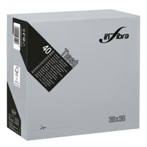 Guardanapo de papel 2 folhas 38 x 38 - Cinza - Pacote com 1440