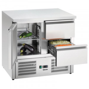 Mesa refrigerada com 2 gavetas e 1 porta profissional