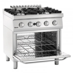Fourneau 4 Bocas com Forno a Gás GN 2/1 Série 700