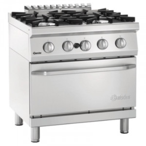Fourneau 4 Bocas com Forno a Gás GN 2/1 Série 700