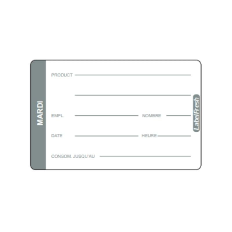 Etiqueta de Rastreabilidade LabelFresh Pro - Terça-feira - 70 x 45 mm - Pacote com 500 - LabelFresh Etiqueta de Rastreabilidade LabelFresh Pro - Terça-feira - 70 x 45 mm - Pacote com 500 - LabelFresh
