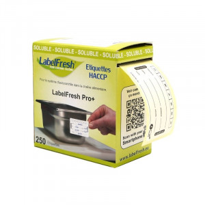 Etiqueta de Rastreabilidade LabelFresh Solúvel Pro - Segunda-feira - 60 x 30 mm - Pacote com 250 - LabelFresh