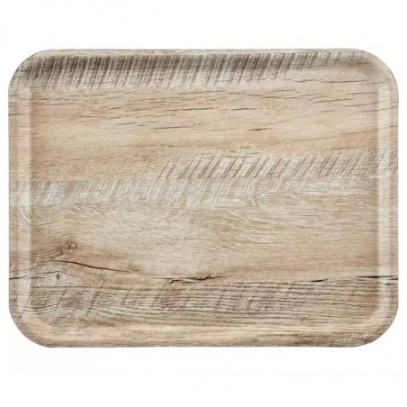 Plateau Retangular Madeira - Carvalho Claro - 280 x 200 mm - CAMBRO