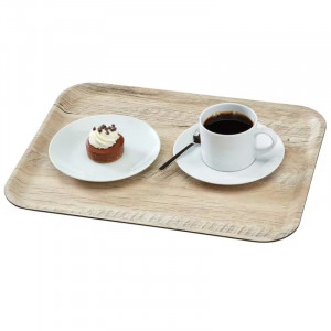 Plateau Retangular Madeira - Carvalho Claro - 280 x 200 mm - CAMBRO