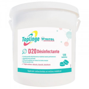 Tabletes Desinfetantes para Roupa - Lote de 125 - Toplinge