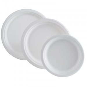 Assiette Ronde em Bagasse - 180 mm - Lote de 50 - FourniResto