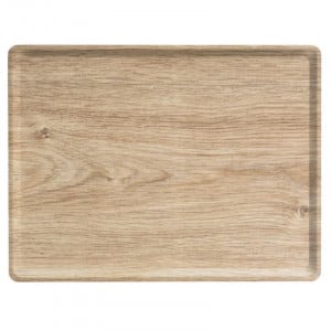 Bandeja Laminada Melaminada Retangular - 280 x 200 mm - Carvalho Claro - Lote de 20
