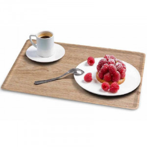 Bandeja Laminada Melaminada Retangular - 280 x 200 mm - Carvalho Claro - Lote de 20