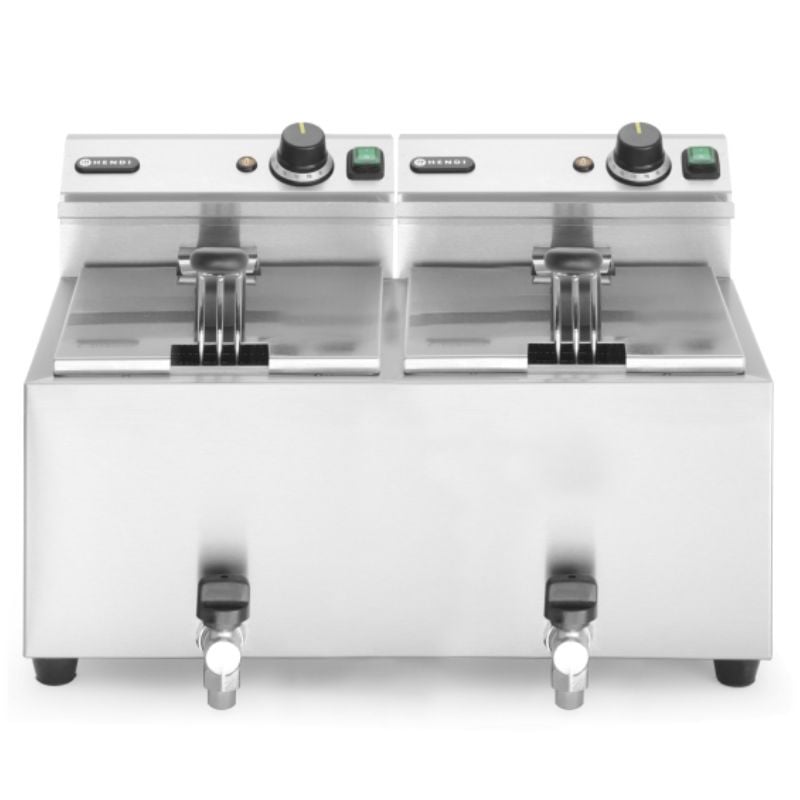 Mastercook fryer with drain tap - 2 x 8 l