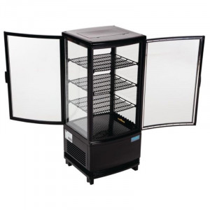 Vitrine Refrigerada Preta Com Portas Curvas 86 L - Polar