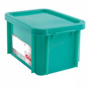 Rectangular 15 L Tray with Green HACCP Lid - GILAC