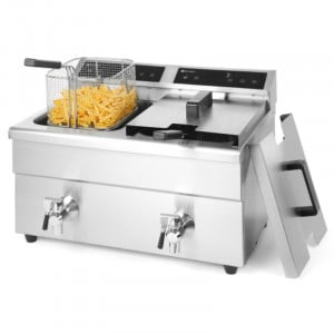 Induction Fryer with Drain Tap - 2 x 8 L