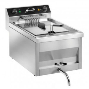 Professional Countertop Fryer with Drain Tap - 9 L