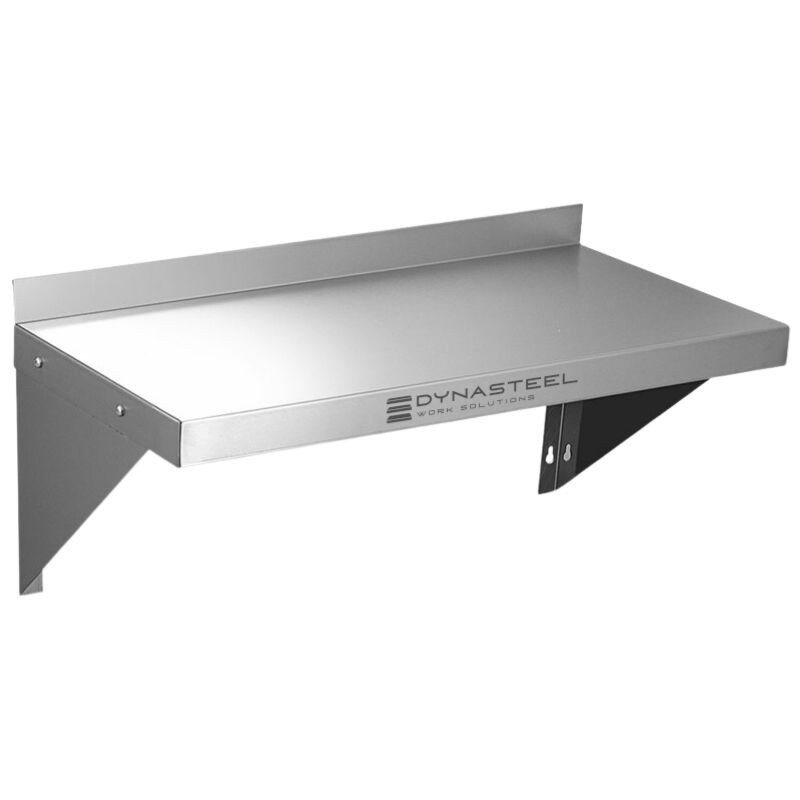 Prateleira de Parede Inox 800 x 300 mm com Borda