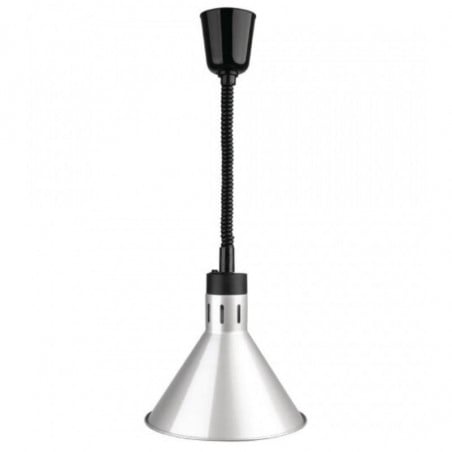 Conical Silver Dynasteel Heating Lamp - Keeping food warm for catering professionals