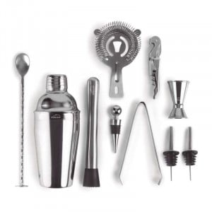 Conjunto de Utensílios de Coquetel com Suporte em Inox - Lacor