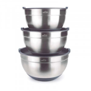 Set of 3 Stainless Steel Bowls - 3 to 4.8 L - Lacor
