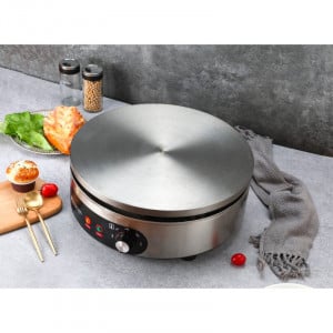 Crêpière Électrique Pro Ø 400 mm 3000 W — Placa de Ferro Fundido