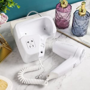 Secador de Cabelo de Parede 1100 W Branco — Hotel & Spa