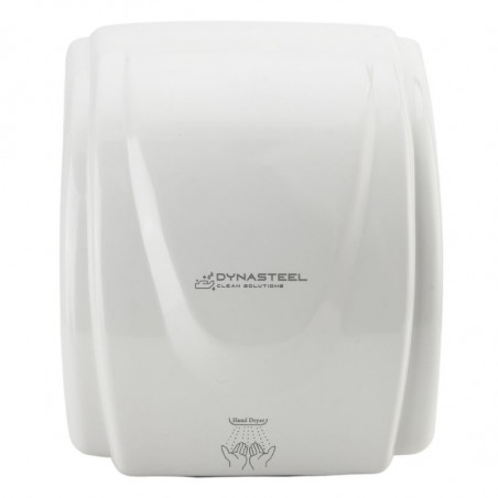 Professional White Dynasteel Hand Dryer - Fast drying for restaurant professionals