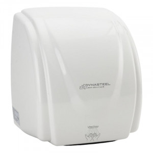 Professional White Dynasteel Hand Dryer - Fast drying for restaurant professionals