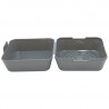 Reusable Grey XL Burger Box in PP - Set of 24