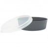 Reusable Gray Salad Bowl in PP - 1200 ml - Set of 24