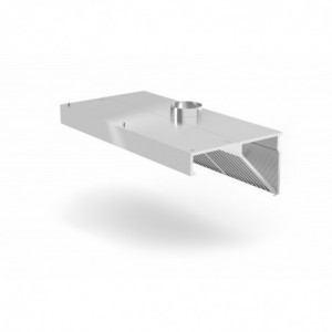 Hotte Aspirante Murale avec Eclairage LED  - L 1000 x 700 mm - HENDI